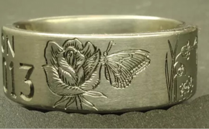 Custom Engraved Duck Band Wedding Ring Available In Titanium Silve Staghead Designs